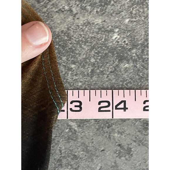 Dressbarn Womens 1X Top Artsy Watercolor Ombre Flowy Cowl Neck Y2K Blouse Tunic - Picture 6 of 8